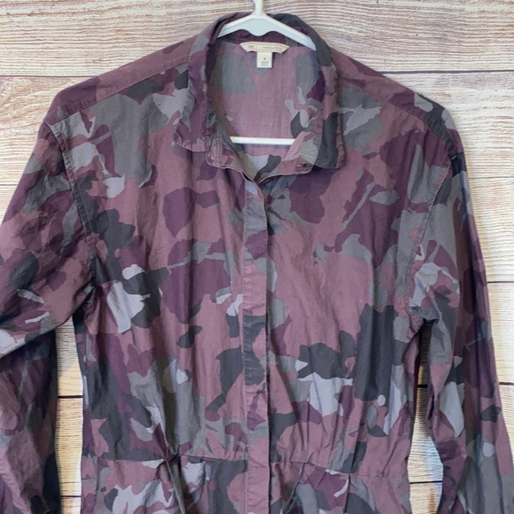 💜💜GAP Dress Maroon/Gray Camo Fabric Size 8
